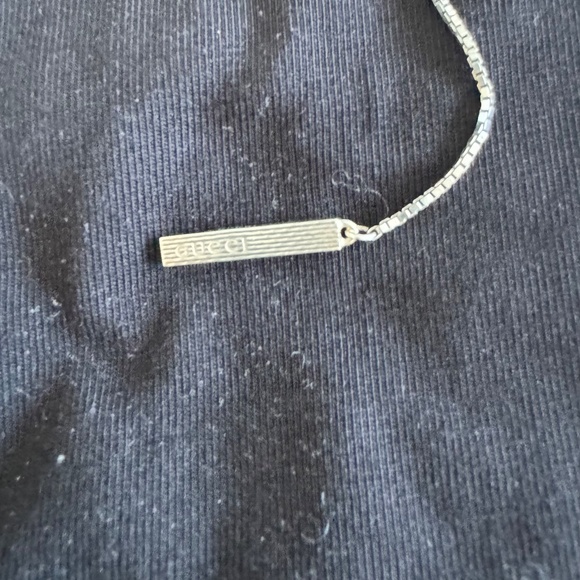 Gucci Lariat Sterling Silver Necklace Heart Key Chain 24'' - Picture 6 of 6